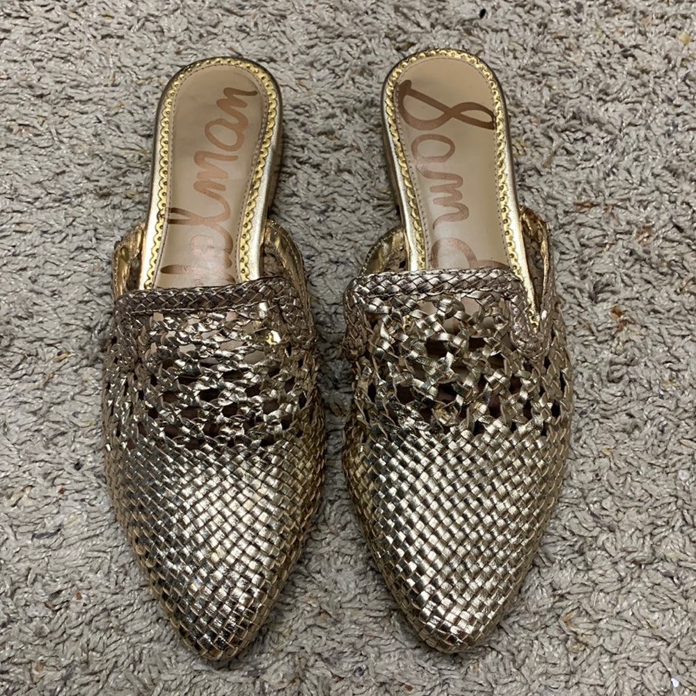 Sam Edelman Gold Clara Flats